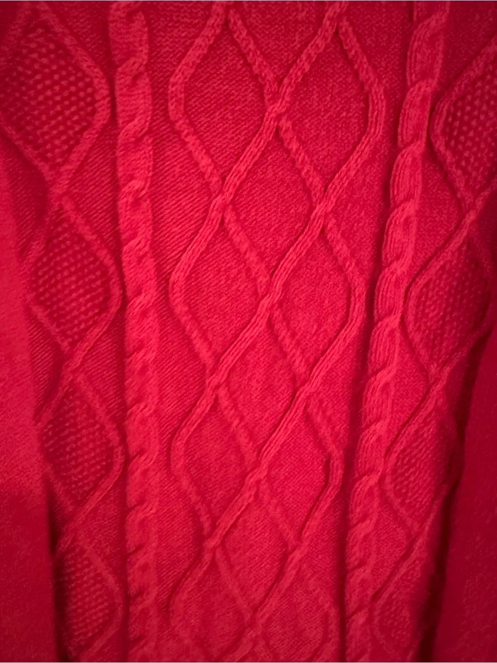Carter's Deep Red Cable-Knit Ruffle-Shoulder Dress - Picture 2 of 5